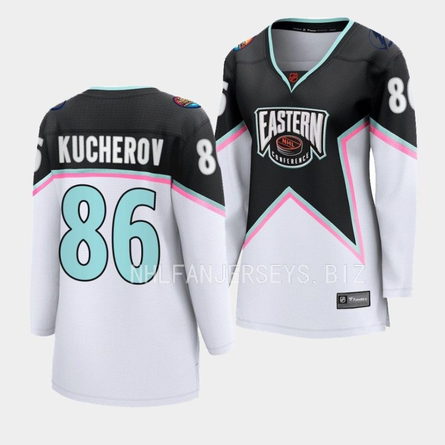 nikita kucherov lightning black 2023 nhl all star eastern conference womenjersey