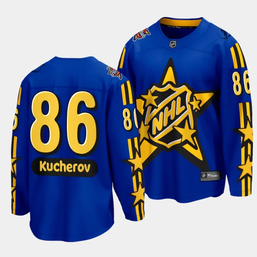 nikita kucherov lightning blue 2024 nhl all star game breakaway jersey