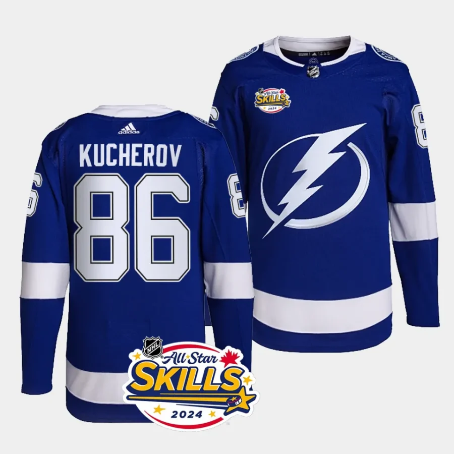 nikita kucherov lightning blue 2024 nhl all star skills authentic home jersey