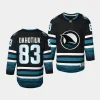 nikita okhotiuk sharks 2023 24cali fin 3rd alternate youth blackreplica jersey