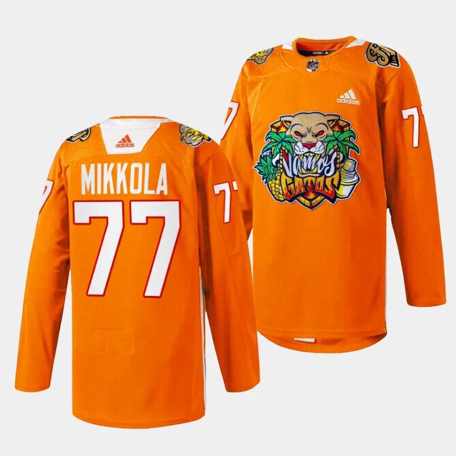 niko mikkola panthers orange 2024 vamos gatos specialty jersey