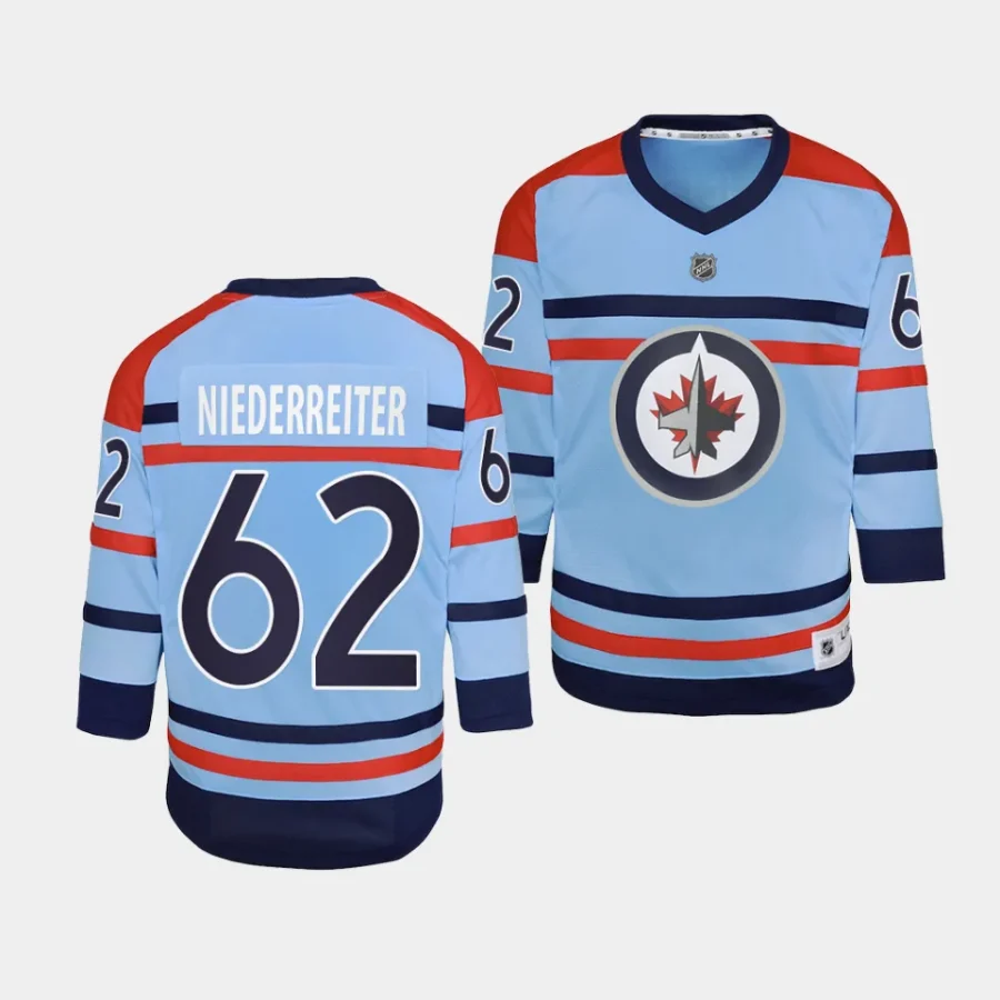 nino niederreiter jets 2023 24rcaf centennial youth light blue jersey