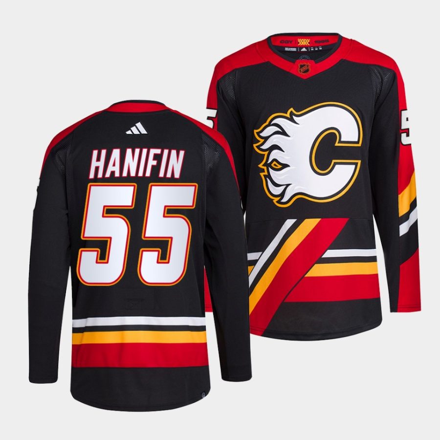 noah hanifin flames black 2022reverse retro 2.0 authentic primegreen jersey