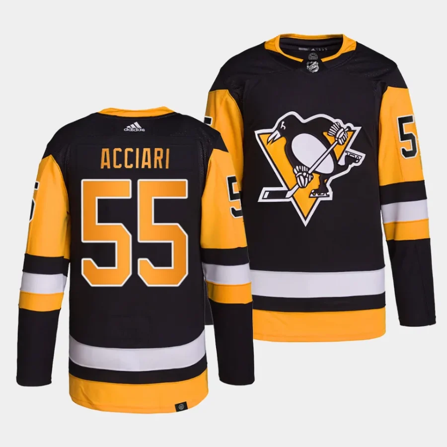 noel acciari penguins black home authentic pro jersey