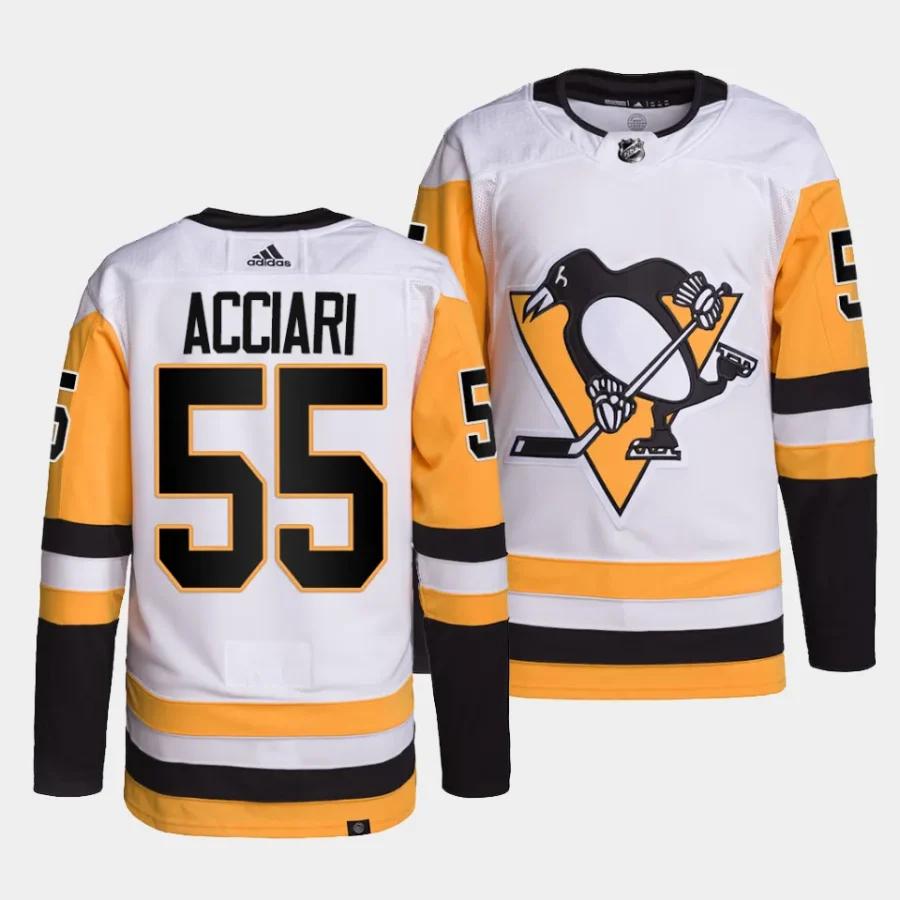 noel acciari penguins white away primegreen authentic projersey