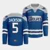 nolan jackson sudbury wolves blue 2023 24futuristic alternate ohl replica jersey