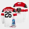 oliver achermann australia 2023 iihf world championship home white jersey