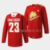 oliver ekman larsson canucks rabbit warm up 2023 lunar new year red jersey