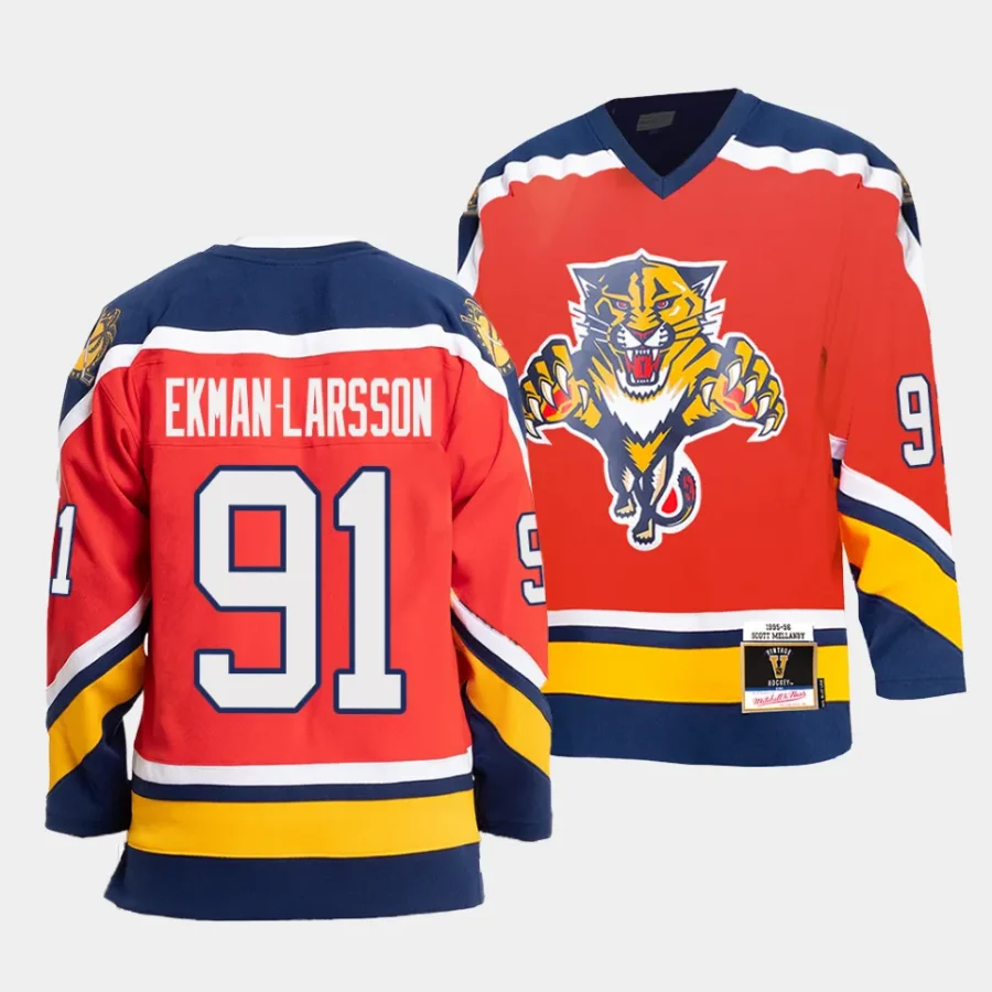 oliver ekman larsson panthers red 95 96 authentic blue line jersey