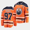 orange edmonton oilers sideline connor mcdavid jersey