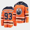 orange edmonton oilers sideline ryan nugent hopkins jersey