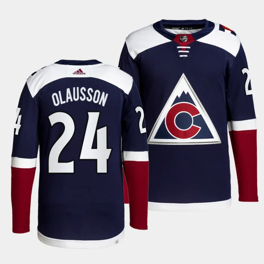 oskar olausson avalanche navy alternate authentic pro primegreenjersey