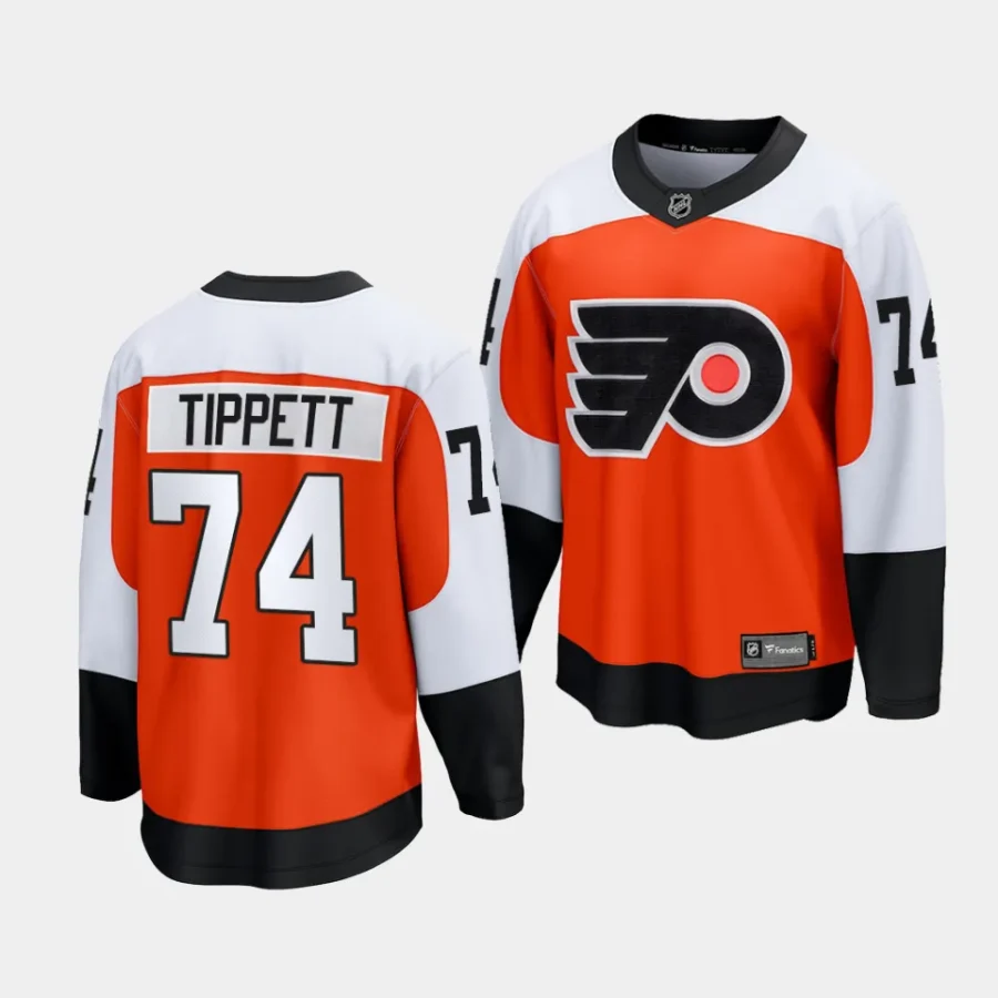 owen tippett flyers burnt orange 2023 24home premier jersey