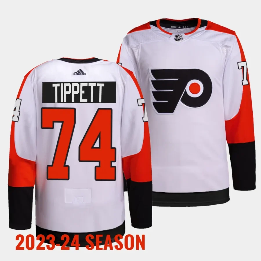 owen tippett flyers white 2023 24away primegreen authentic projersey