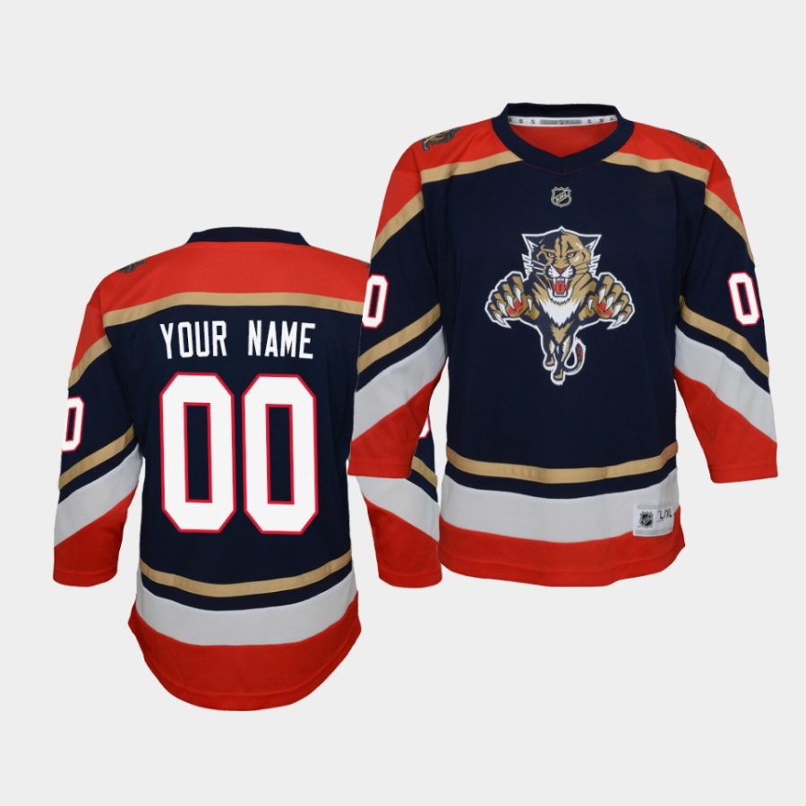 panthers custom navy 2021 reverse retro youth jersey