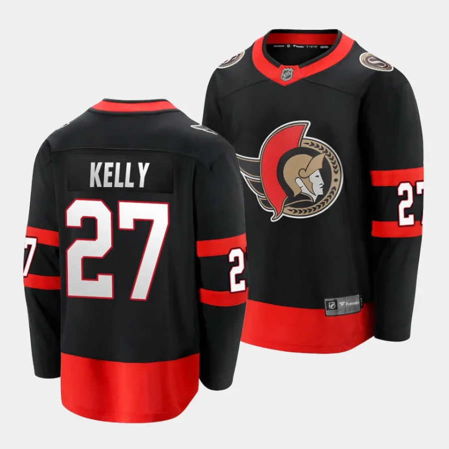 parker kelly senators black home premier breakaway jersey