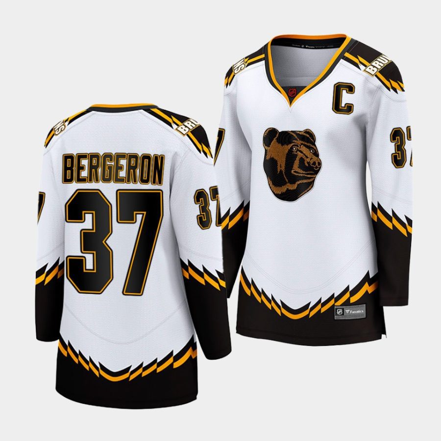 patrice bergeron bruins white special edition 2.0 women jerseys