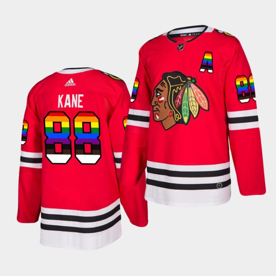 patrick kane blackhawks red 2021 pride night lgbtq jersey