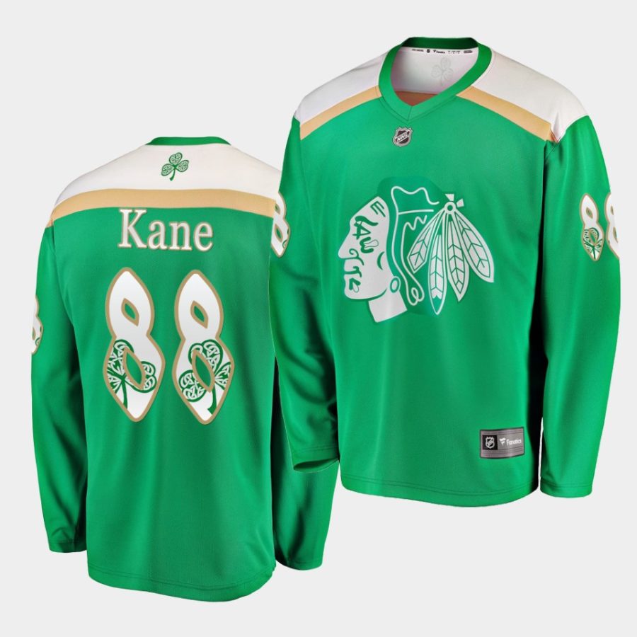 patrick kane blackhawks st. patricks day green jerseys