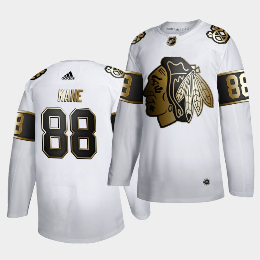 patrick kane nhl blackhawks golden edition white jerseys