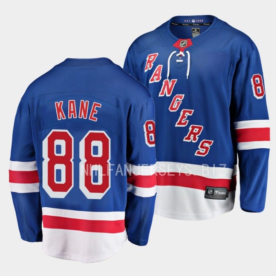 patrick kane rangers royal home breakaway player jersey