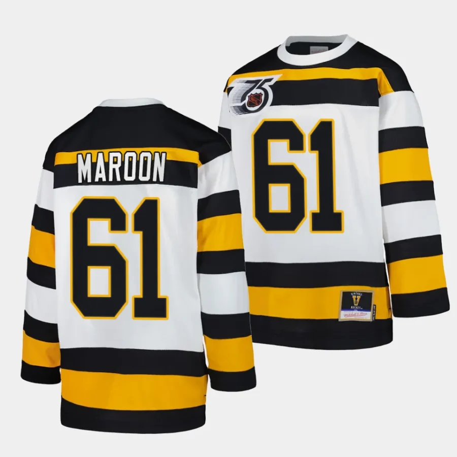 patrick maroon bruins white blue line 1991 throwback jersey