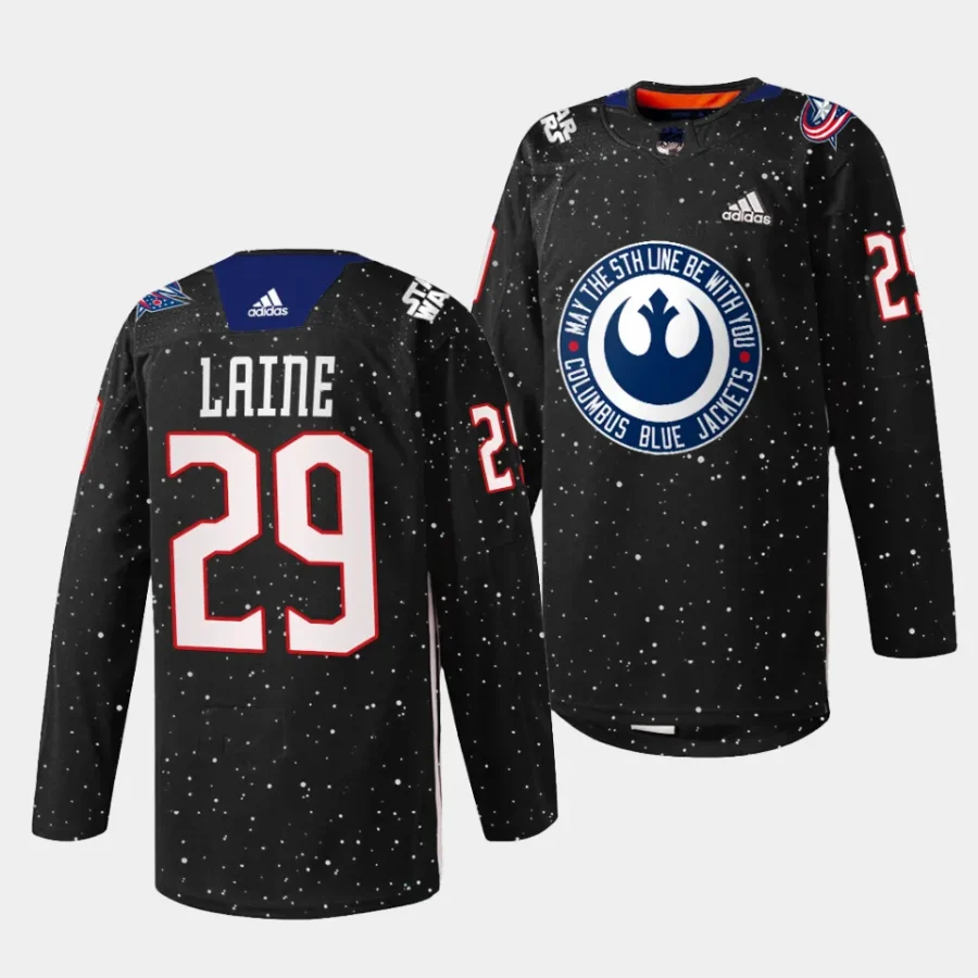 patrik laine blue jackets exclusive edition 2023star wars black jersey