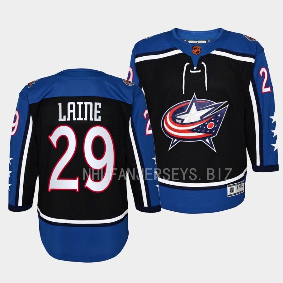 patrik laine blue jackets navy 2022special edition 2.0 premier youthjersey