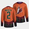 patrik nemeth coyotes orange 2022reverse retro 2.0 authentic primegreen jersey