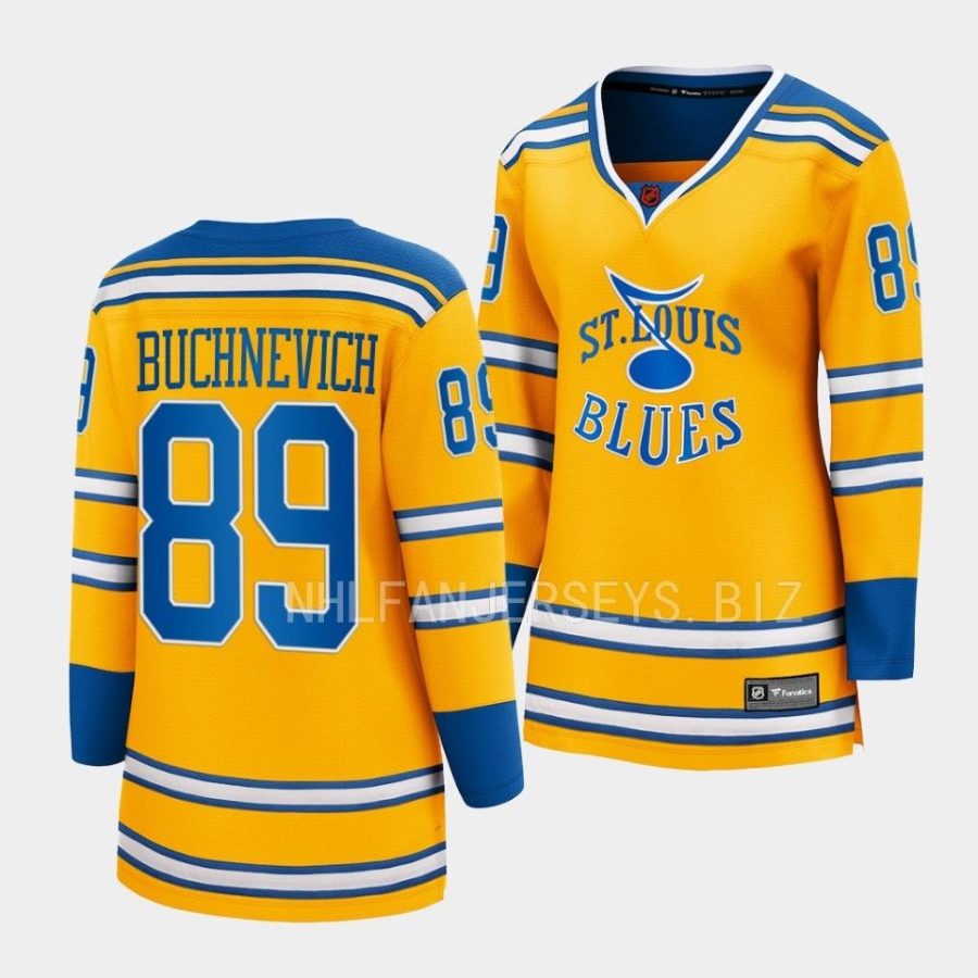 pavel buchnevich blues yellow 2022special edition 2.0 breakaway womenjersey