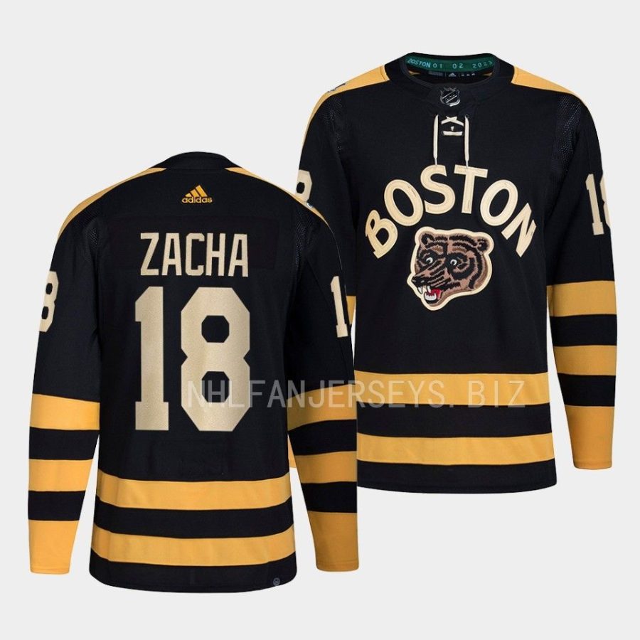 pavel zacha bruins black 2023 winter classic primegreen jersey