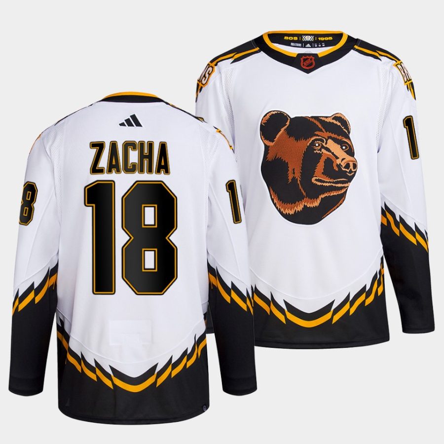 pavel zacha bruins white 2022reverse retro 2.0 authentic primegreen jersey