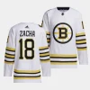 pavel zacha bruins white 2023 24100th anniversary primegreen authentic playerjersey