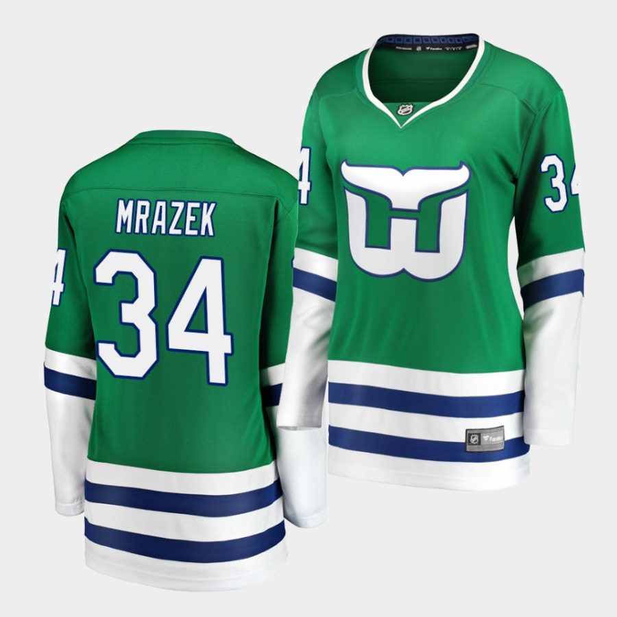 petr mrazek hurricanes green jersey