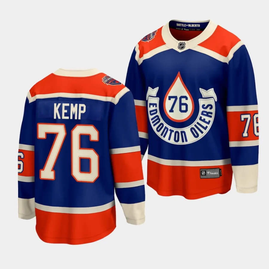 philip kemp oilers royal 2023 nhl heritage classic premier jersey