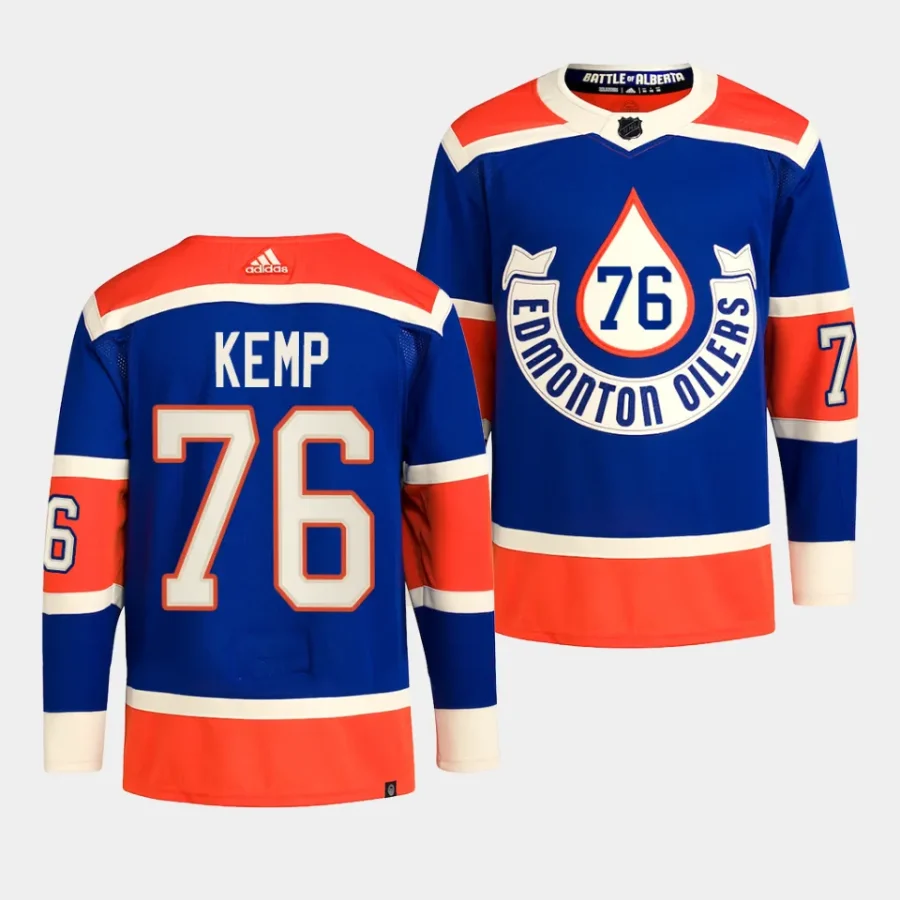 philip kemp oilers royal 2023 nhl heritage classic primegreen authentic playerjersey