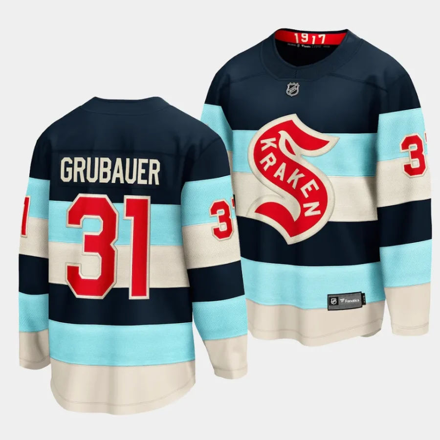 philipp grubauer kraken blue 2024 nhl winter classic breakaway player jersey