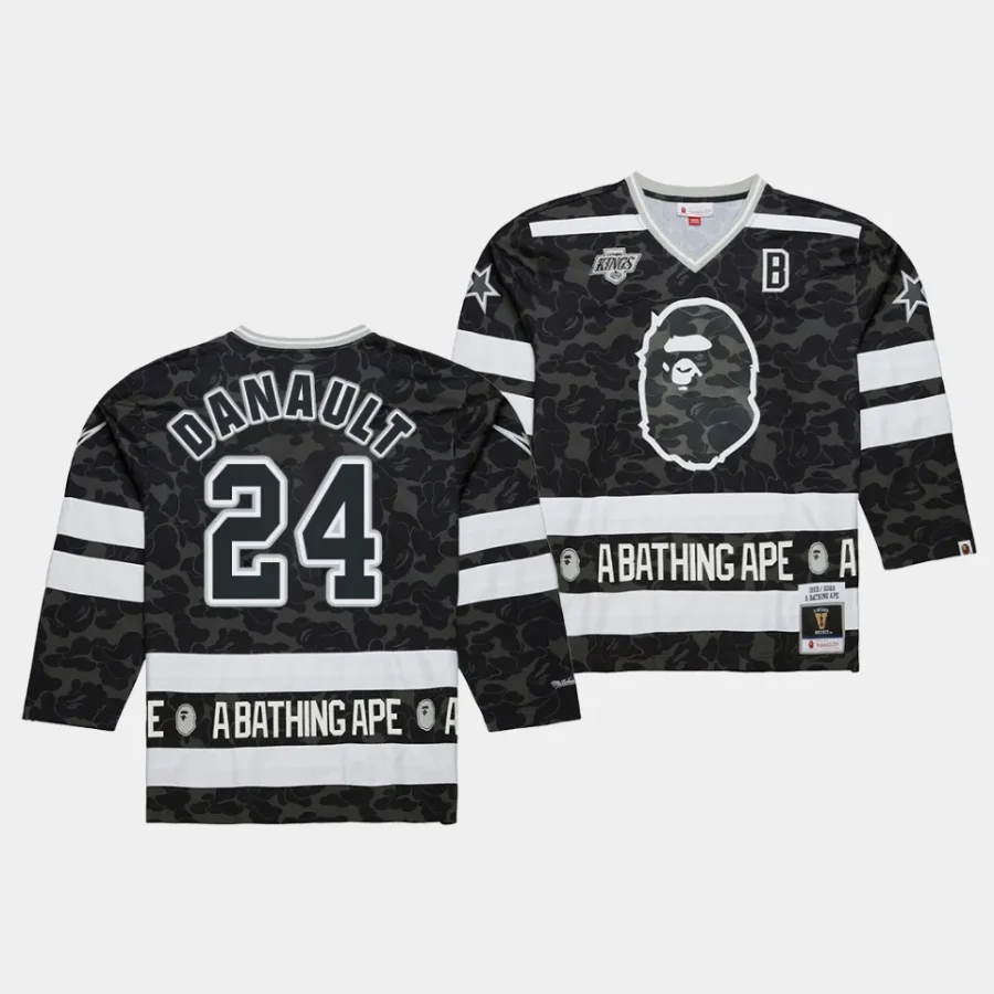 phillip danault la kings black nhl bape mitchell ness camo jersey