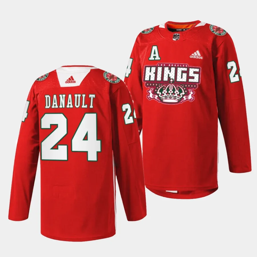 phillip danault la kings red 2023 x mas holiday specialty jersey