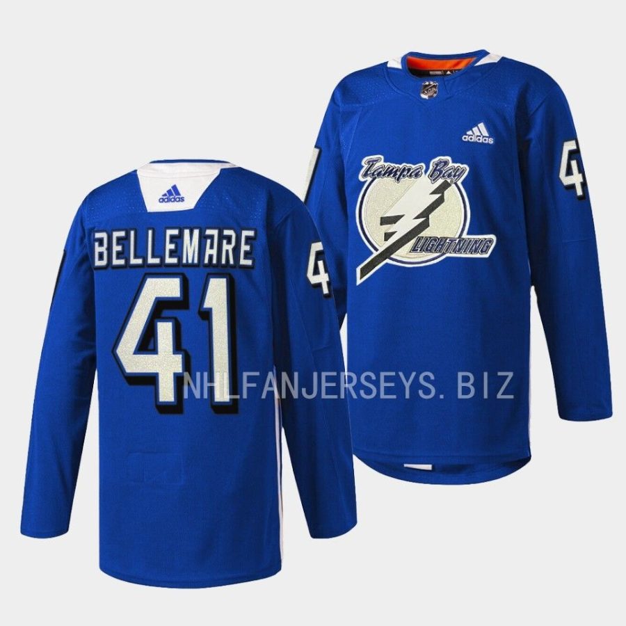 pierre edouard bellemare lightning blue primary logo practice jersey