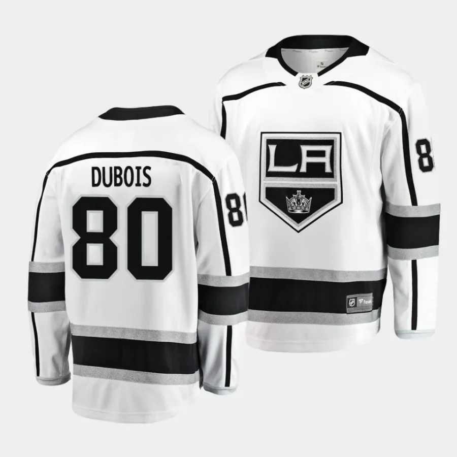 pierre luc dubois la kings white away breakaway player jersey