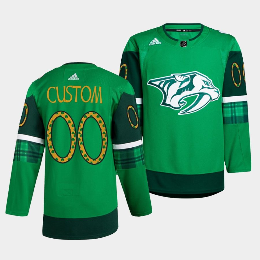 predators custom warm up green st. patricks day jersey