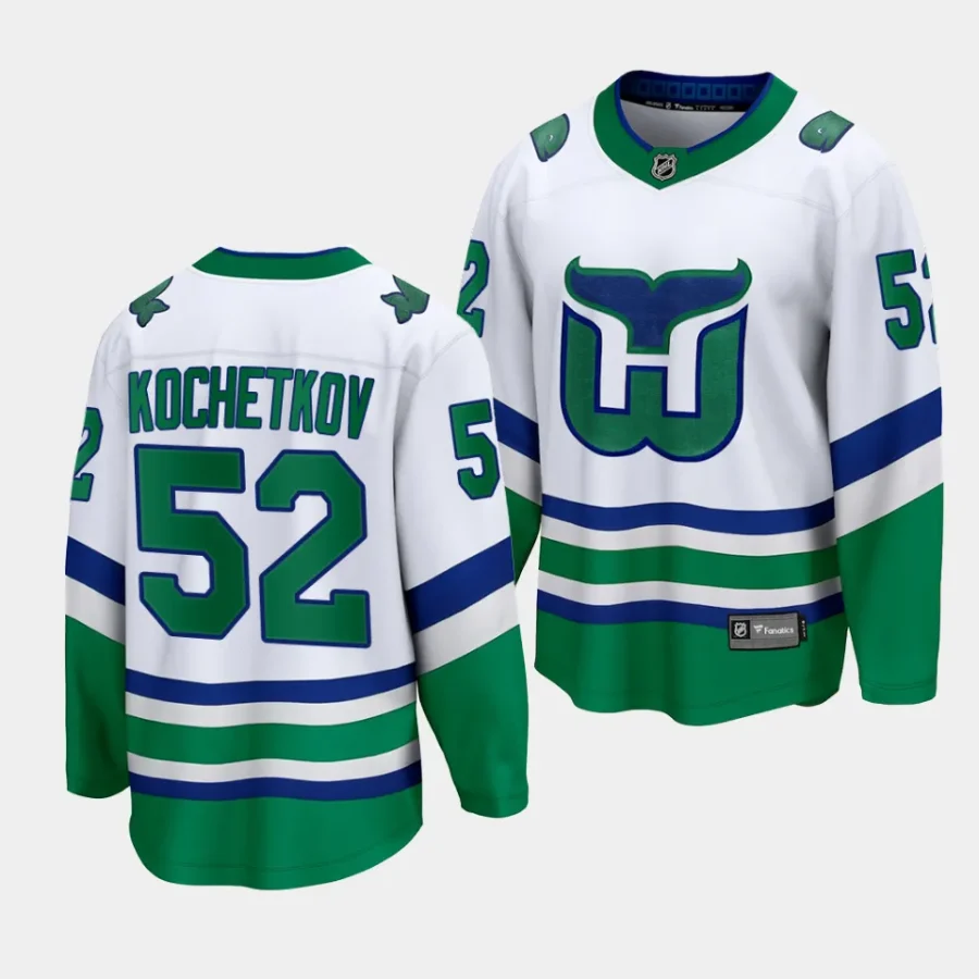 pyotr kochetkov hurricanes white whalers premier breakaway jersey