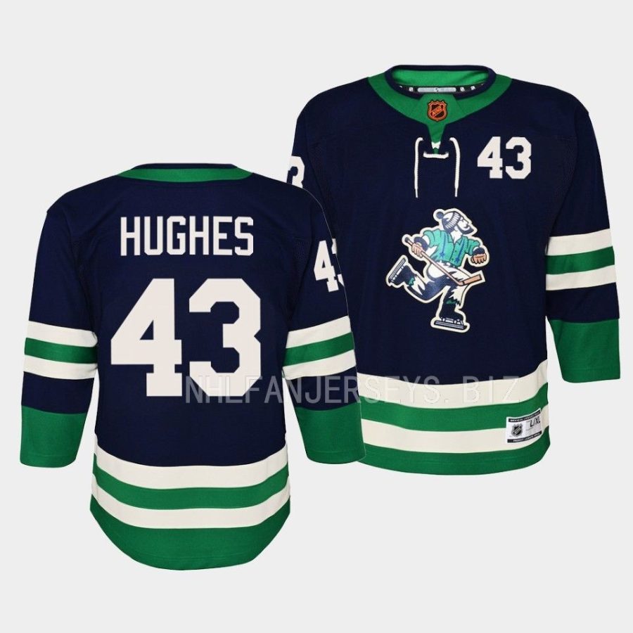 quinn hughes canucks 2022special edition 2.0 youth navy jersey