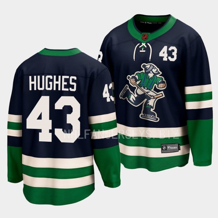 quinn hughes canucks navy 2022 special edition 2.0 breakaway jersey