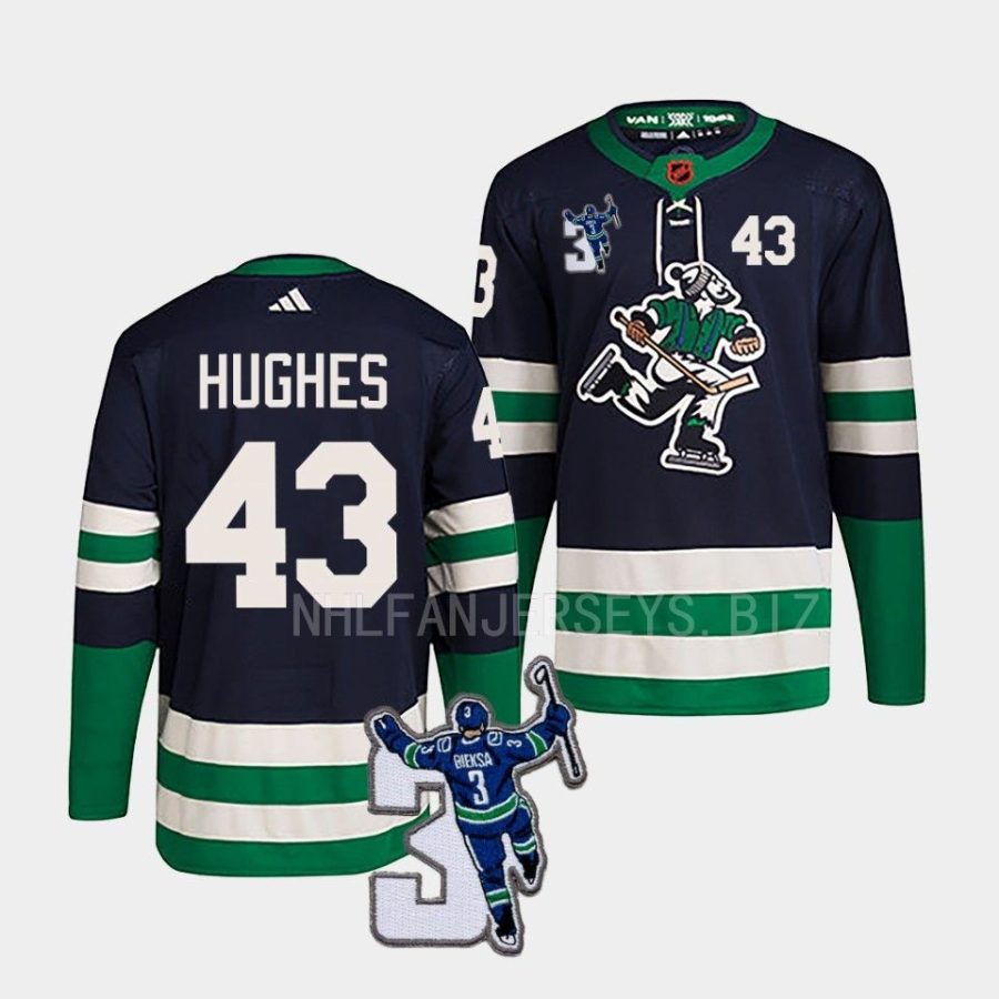 quinn hughes canucks navy kevin bieska patch reverse retro 2.0 jersey