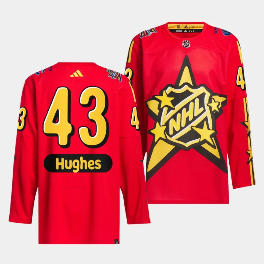 quinn hughes canucks red 2024 nhl all star game drew house primegreen authenticjersey