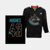 quinn hughes canucks special edition first nations 2023 black jersey