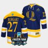 quinnipiac bobcats desi burgart 2023 ncaa frozen four navy ice hockey jersey