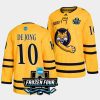 quinnipiac bobcats ethan de jong 2023 ncaa national championship gold ice hockey jersey